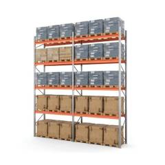 Стеллаж металлический паллетный ПР 6000х2700х1050_2С (4 яруса)